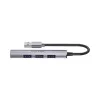 Unitek H1208A USB-A-Hub, 4 Ports (1x USB-A 5 Gbit/s, 3x USB-A 2.0), Aluminium, Silber
