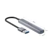Unitek H1208A USB-A-Hub, 4 Ports (1x USB-A 5 Gbit/s, 3x USB-A 2.0), Aluminium, Silber