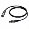 Procab XLR-Stecker auf XLR-Kupplung Kabel 1,5 m — symmetrisches Mikrofon-/Audiokabel