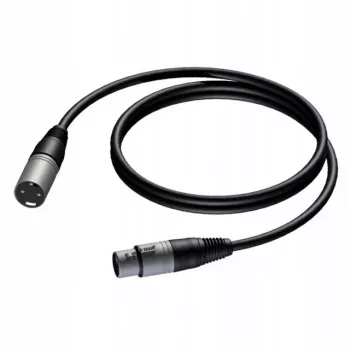 Procab XLR-Stecker auf XLR-Kupplung Kabel 1,5 m — symmetrisches Mikrofon-/Audiokabel