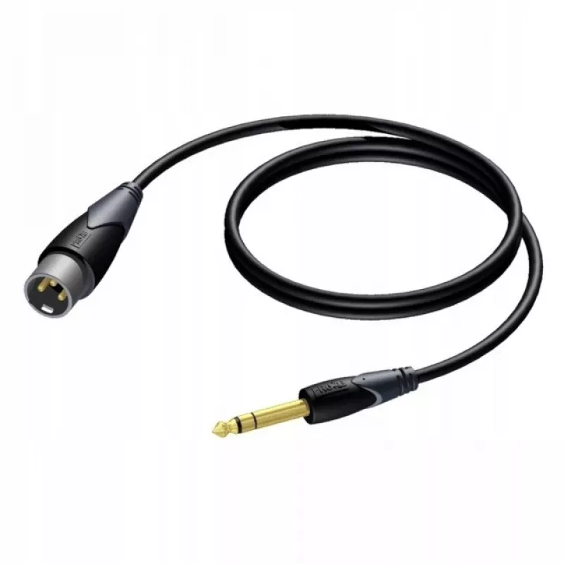 Procab XLR-Stecker auf 6,3 mm (1/4 Zoll) Klinkenstecker-Stereokabel 1,5 m