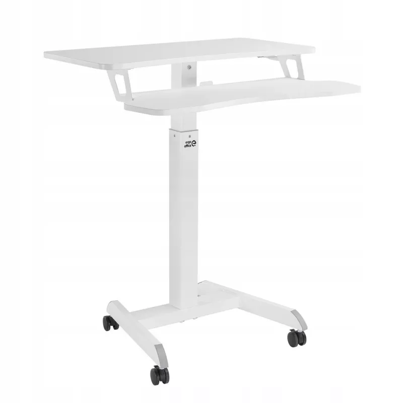 Mobile Arbeitsstation mit Höhenverstellung und Doppelplattform Ergo Office