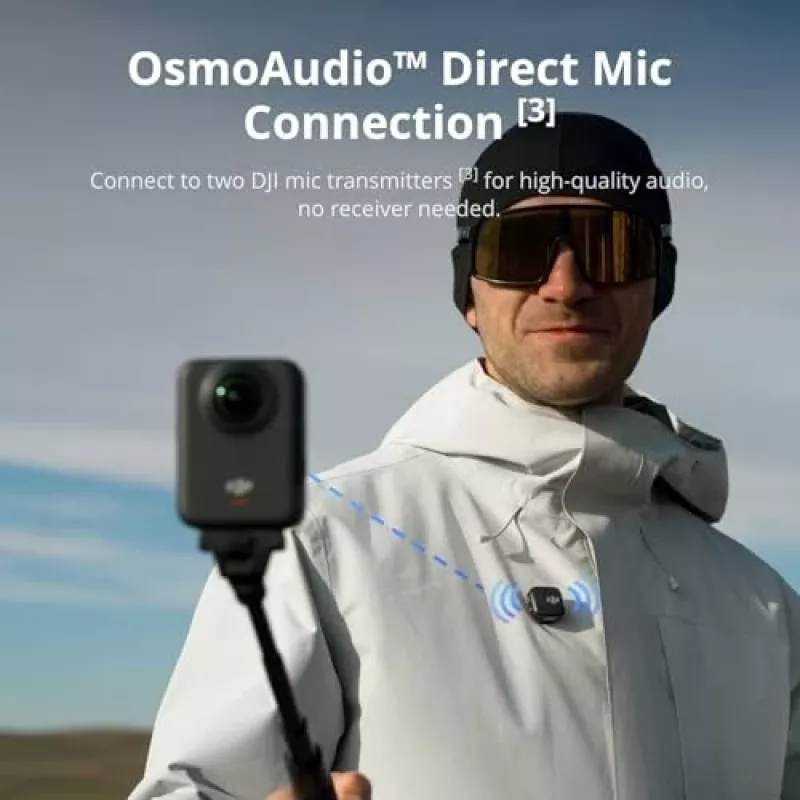 DJI Osmo 360 Adventure Combo CP.OS.00000442 8K 360° Action-Kamera, 120 MP, 1/1,1-Zoll-CMOS, 2-Zoll-Display, 128 GB, WLAN, IP68
