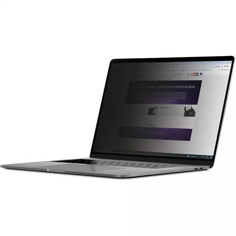 Qoltec 51050 Privacy-Filter für Display (13,3 inch) (11,59 inch, 16:9), Displayschutzfolie für Notebook