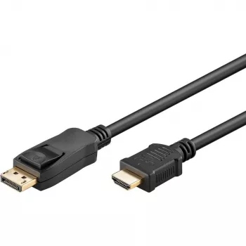 Goobay 3m, DisplayPort-auf-HDMI™-Adapterkabel 1.4, 4K@30Hz, vergoldete Kontakte