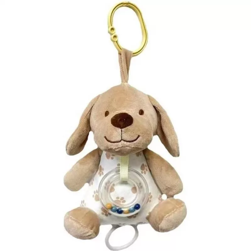 Spieluhr TULILO 9387 beiger Hund 18 cm Plüsch-Musikspielzeug