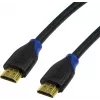 LogiLink CH0065 High-Speed-HDMI-2.0-Kabel mit Ethernet, 4K/60Hz Ultra HD, 3D, vergoldete Stecker, 7,5 m, schwarz