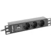 Lanberg PDU-03F-0200-BK Stromverteilereinheit (PDU) 1U Schwarz 3 AC-Outputs (PDU-03E-0200-IEC-BK)