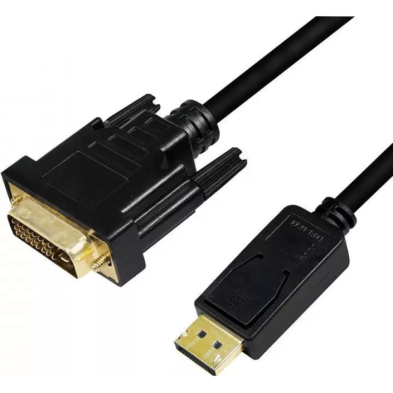 Videokabeladapter LogiLink CV0132 DisplayPort zu DVI 3m Schwarz