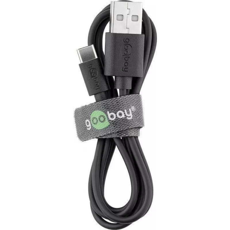 Wentronic Goobay - USB-Kabel - USB (M) auf USB-C (M) - USB 2.0 - 3 A - 2,0 m - Schwarz (59122)