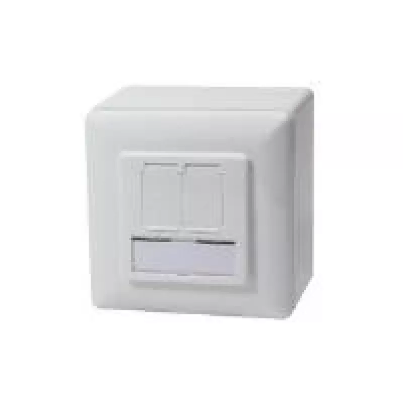 LogiLink NP0035A Aufputz-Netzwerkdose, 2× RJ45, CAT5e, geschirmt, weiß