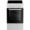 Beko FSS57000GW Herd Standherd Elektro Cerankochfeld Schwarz, Weiß