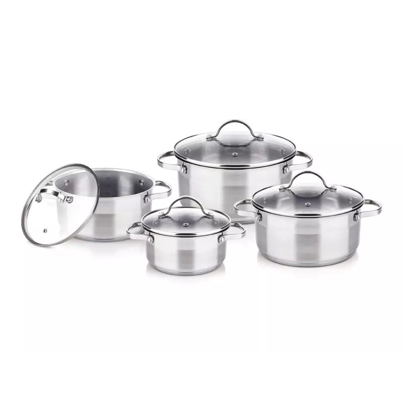 Lamart LTSSSET8 Kochgeschirr-Set, 8-tlg., Edelstahl
