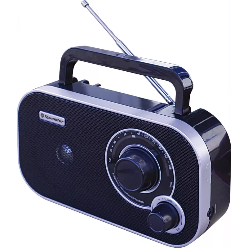 Roadstar TRA-2235 BK tragbares analoges Radio, UKW, Schwarz