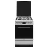 Amica 57GEH2.33HZpTaXx Gas-Elektro-Standherd, 4 Brenner, 62-l-Backofen, Heißluft, 50 cm, Inox