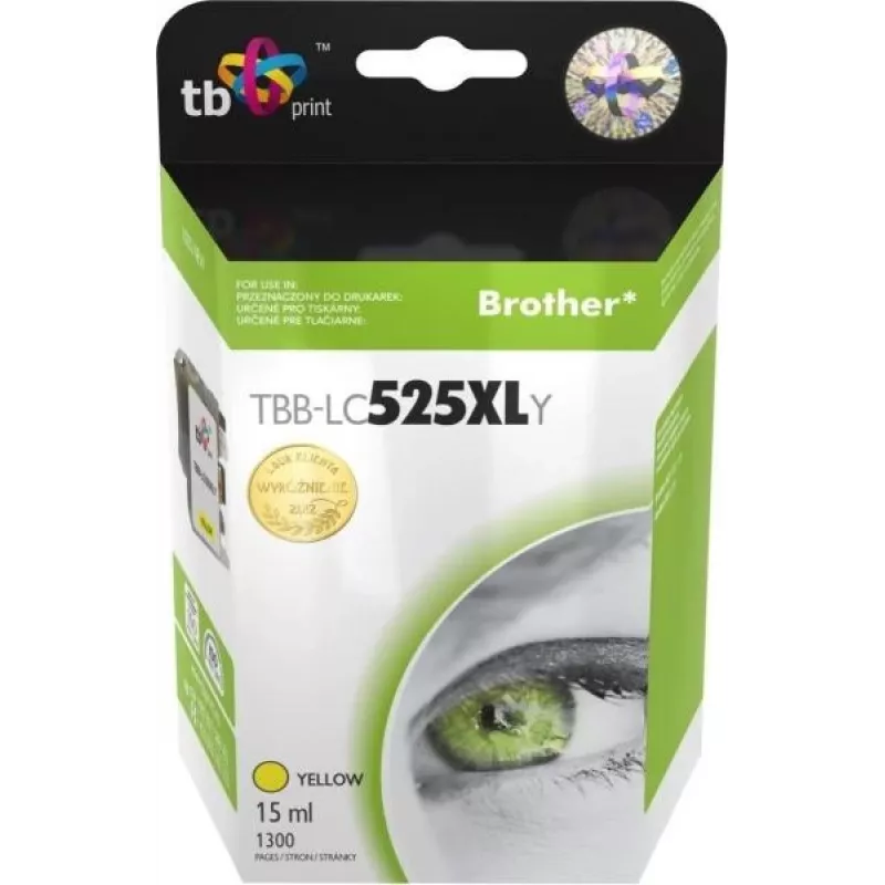 Tinte für Brother LC529/53 9 TBB-LC525XLY gelb