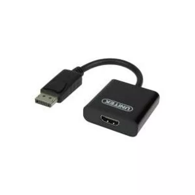 Unitek Y-5118DA DisplayPort-auf-HDMI-Adapter St./Bu., 0,1 m, Full HD 1920x1200, Schwarz