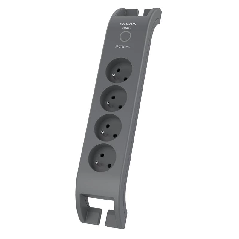 Philips SPN3140A/60 Überspannungsschutz-Steckdosenleiste, 4 Steckdosen, 2 m