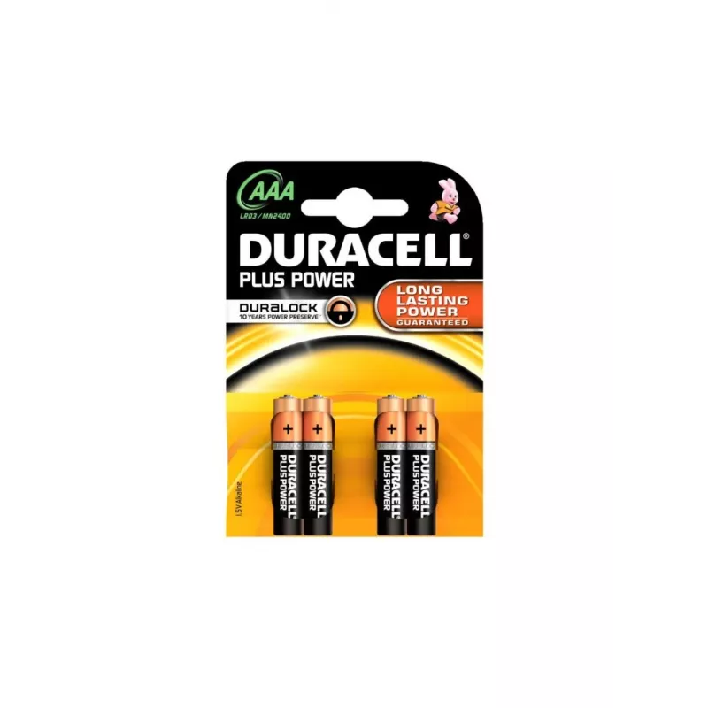 Duracell Basic AAA/LR03 Alkaline-Batterien, 4 Stück