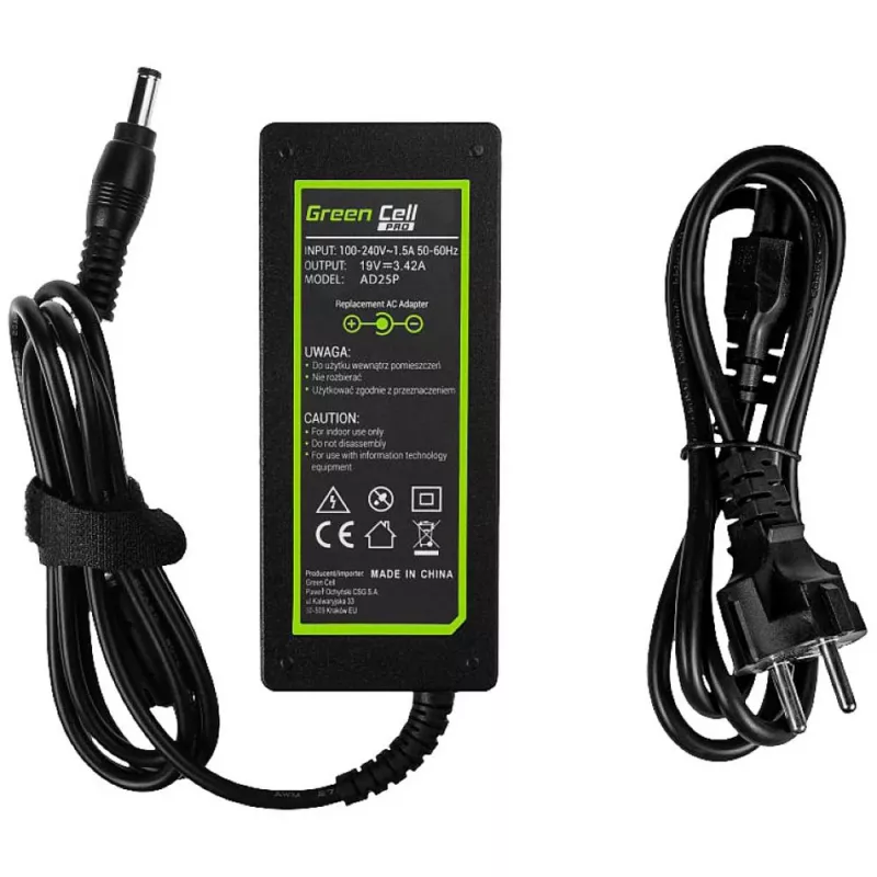 Green Cell AD25P Netzteil/Wechselrichter Indoor 65 W Schwarz