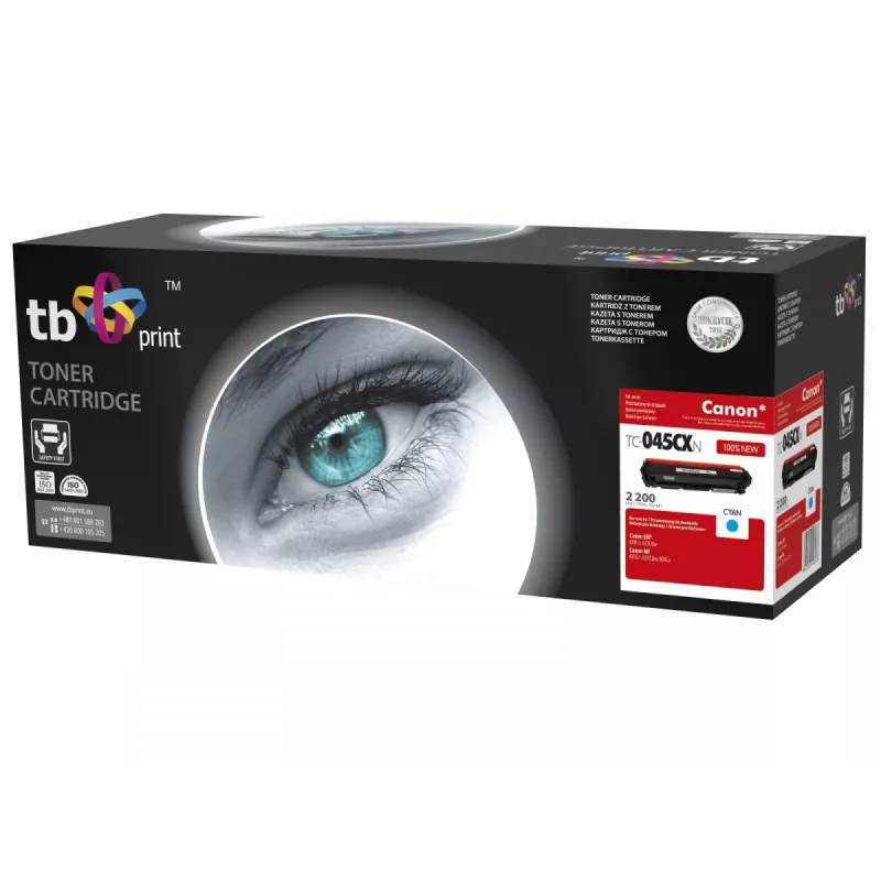 Toner TB kompatibel mit Canon TC-045CXN, Cyan, 2200, neu