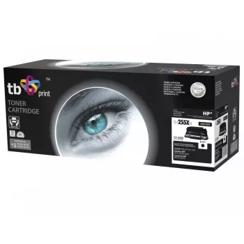 Toner TB kompatibel mit HP CE255X 100% neu, Schwarz