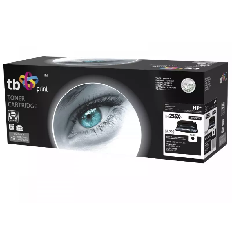 Toner TB kompatibel mit HP CE255A 100% neu, Schwarz