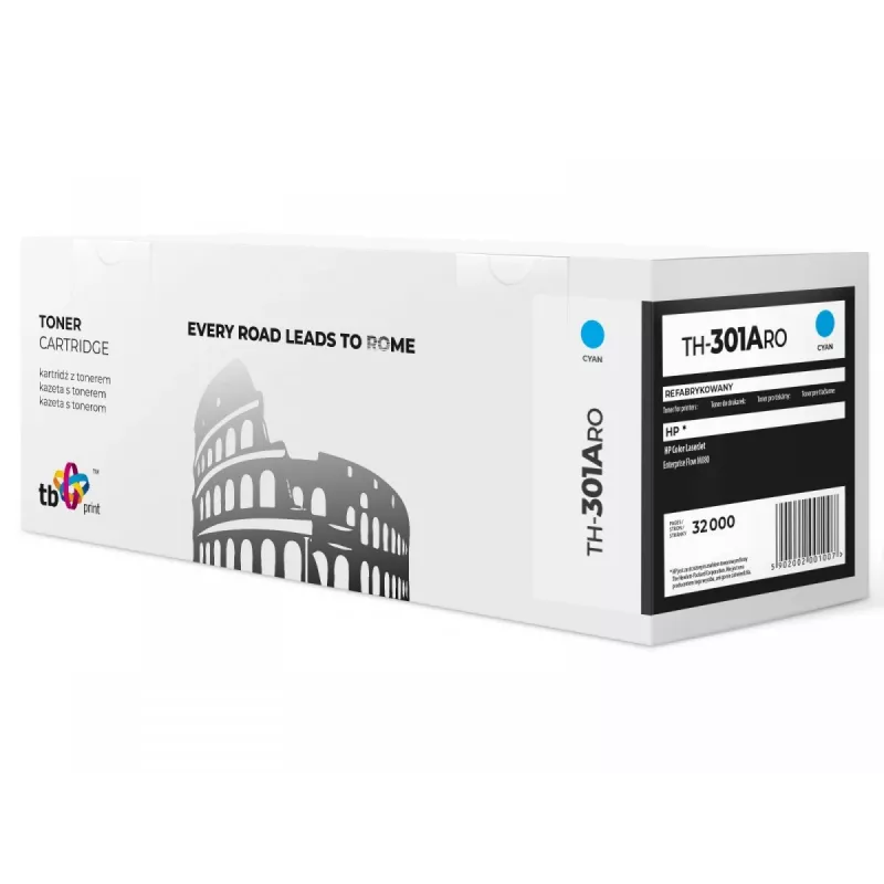 TB Print TH-301ARO wiederaufbereiteter Toner für HP CF301A (827A) Color LaserJet M880, 32000 Seiten, cyan