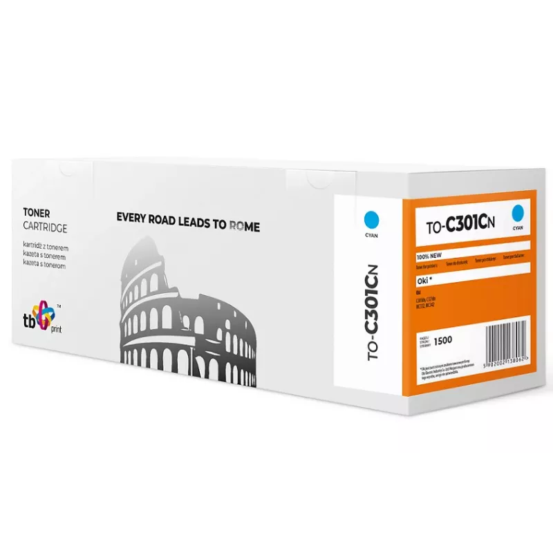 Toner TB kompatibel mit OKI C301 TO-C301CN Cyan