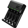 Batterieladegerät Green Cell GC VitalCharger USB, 4-Steckplätze, AA/AAA, USB-betrieben, schwarz