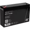 Wiederaufladbare versiegelte Blei-Säure-Batterie Green Cell AGM12 6 V 7000 mAh Schwarz