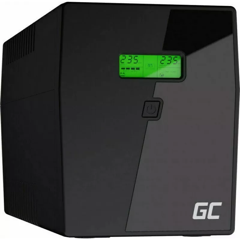 Unterbrechungsfreie Stromversorgung Green Cell UPS09 — Line-Interactive 3 kVA / 1400 W, 230 V, LCD, Tower, 5x Typ-F-Steckdosen