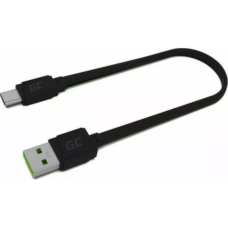 USB-A-auf-USB-C-Kabel Green Cell KABGC03 — 0,25 m, Schwarz, 480 Mbit/s