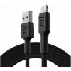 Lightning-Kabel Green Cell KABGC18 — 2 m, Lightning auf USB-A, schwarz