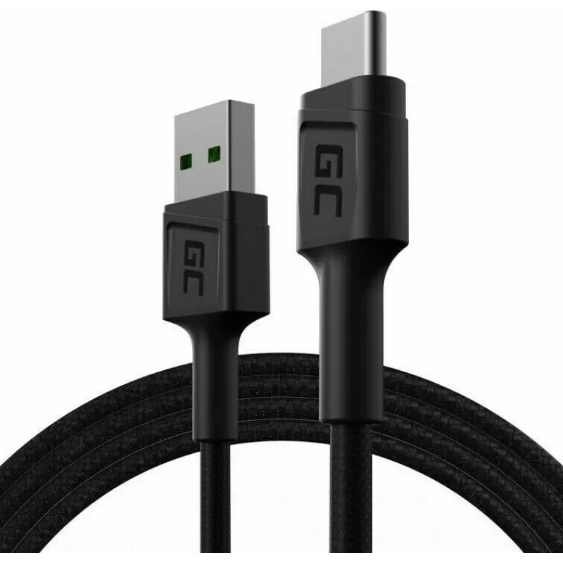 USB-Kabel Green Cell KABGC22 USB 2.0 1,2 m USB A USB C Schwarz