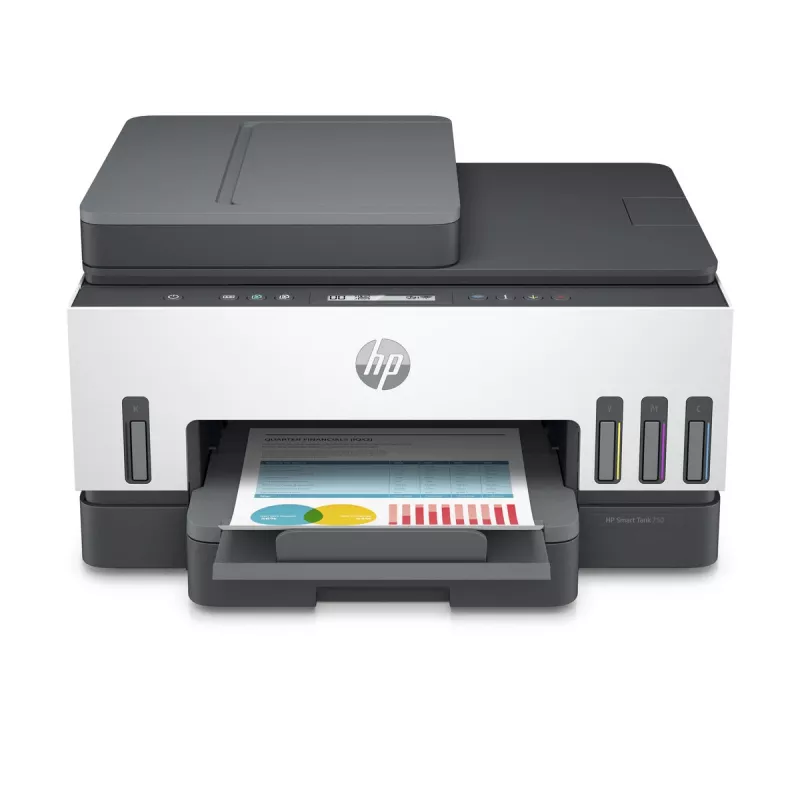 HP Smart Tank 750 Multifunktionsdrucker, Tintentank, Farbe, WLAN, Smart App, Duplex, ADF, automatischer Vorlageneinzug