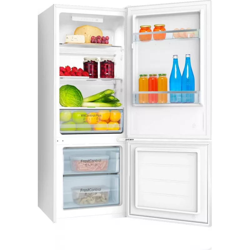 Amica FK244.4(E) freistehende Kühl-Gefrier-Kombination, Gefrierfach unten, 153 l Kühlteil, 52 l Gefrierteil, FrostControl, Energieklasse E