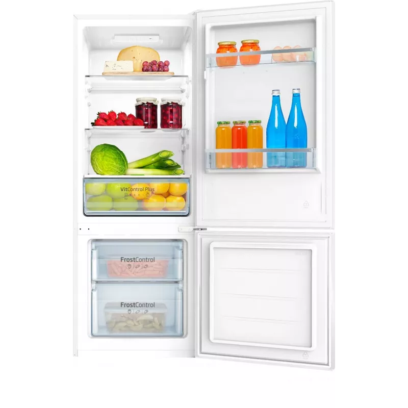 Amica FK244.4(E) freistehende Kühl-Gefrier-Kombination, Gefrierfach unten, 153 l Kühlteil, 52 l Gefrierteil, FrostControl, Energieklasse E