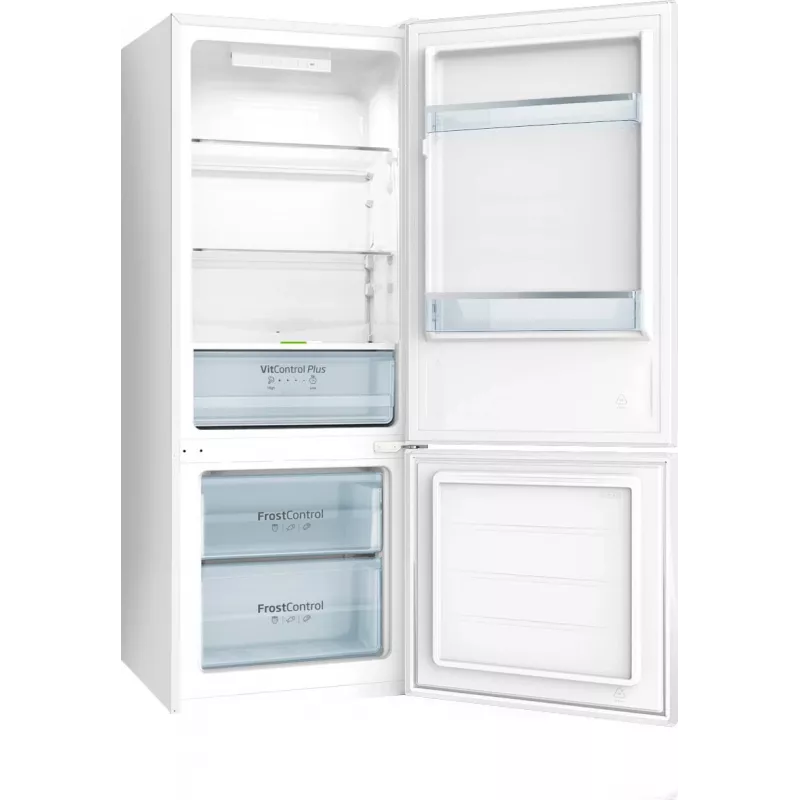 Amica FK244.4(E) freistehende Kühl-Gefrier-Kombination, Gefrierfach unten, 153 l Kühlteil, 52 l Gefrierteil, FrostControl, Energieklasse E