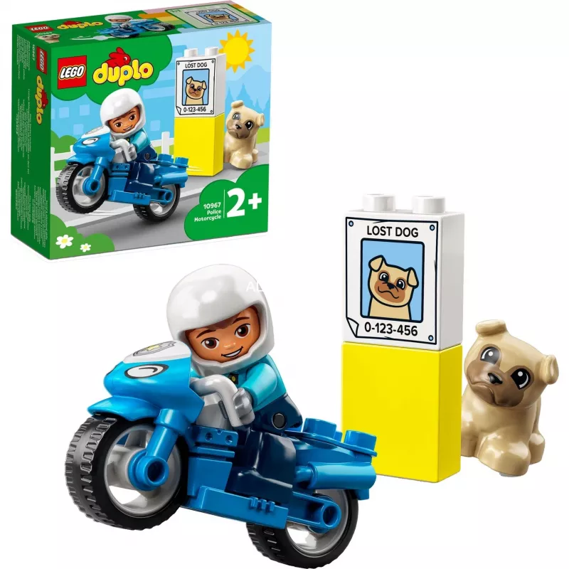 Spielzeug-Motorrad-Set LEGO Duplo Polizei 10967 mit beweglichen Rädern und Polizeifigur