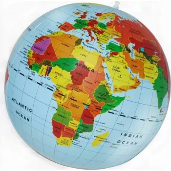 Globe Ball 50 cm von MG DYSTRYBUCJA — Weltkarten-Design, Modell C019