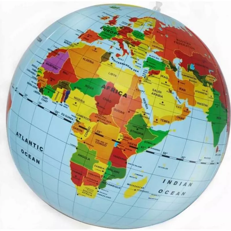 Globe Ball 50 cm von MG DYSTRYBUCJA — Weltkarten-Design, Modell C019