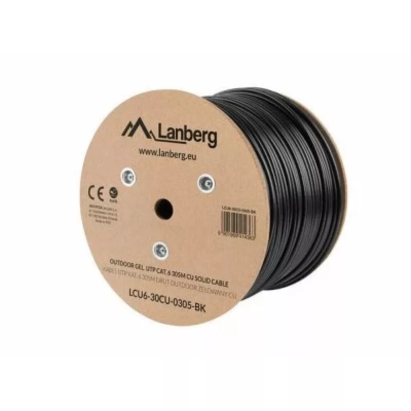 Lanberg LCU6-30CU-0305-BK Netzwerkkabel Schwarz 305 m Cat.6 U/UTP (UTP) Außenbereich