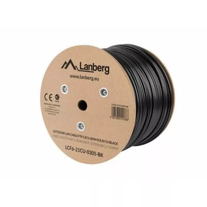 Lanberg LCF6-21CU-0305-BK Netzwerkkabel Schwarz 305 m Cat6 F/UTP (FTP) Außenbereich