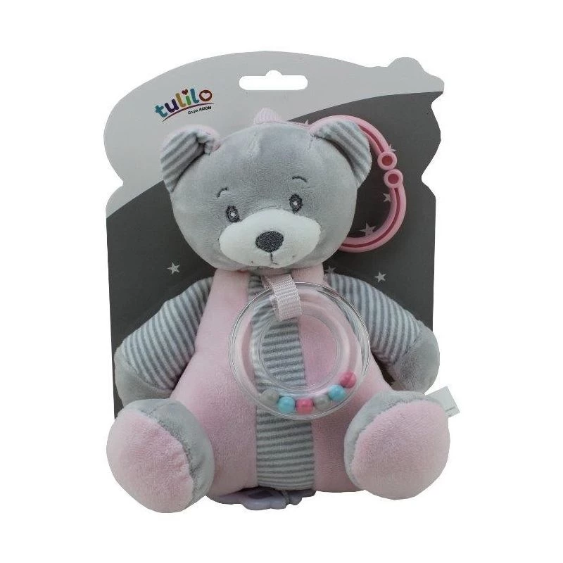 Musikspieluhr TULILO 9109 Rosa Teddybär 18 cm – mechanische Spieluhr