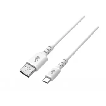 Kabel USB-USB C 2m silicone Weiß Quick Charge