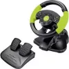 Esperanza EG104 High Octane Lenkrad mit Pedalen, PC/PS3/Xbox 360, Schwarz/Grün