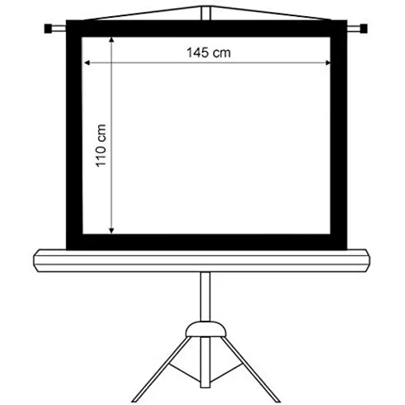 Maclean MC-536 Projektionsleinwand mit Stativ, 72 Zoll, 4:3