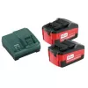 Metabo 685050000 Basic-Set, 2x 4,0 Ah 18 V Akku- und Ladegeräte-Set