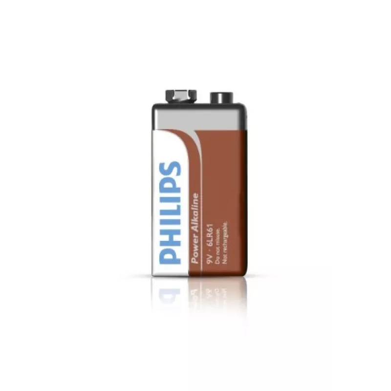 Einwegbatterie Philips Power Alkaline Battery 6LR61P1B/10